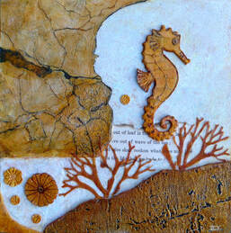 Seahorse nature inspired artwork by artist Diane Young